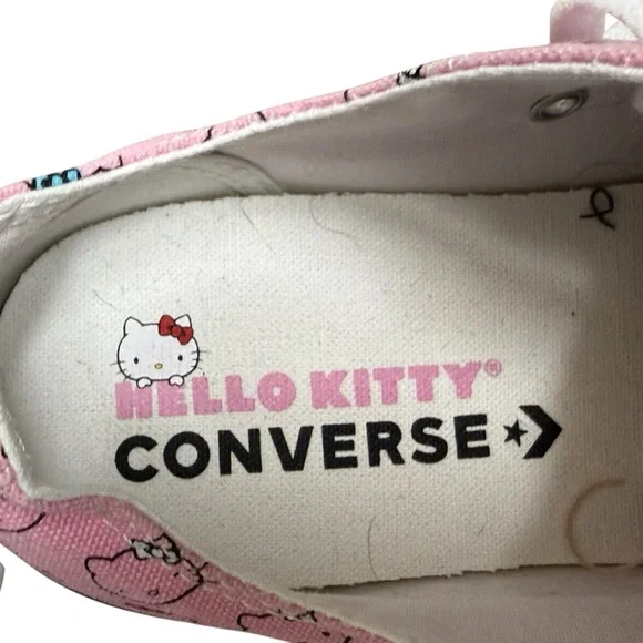 Converse Hello Kitty x Chuck Taylor All Star Ox 'Pink Kitty Pattern Low Tops 9.5 - Picture 14 of 15